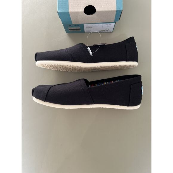 Toms Alpargata Black Canvas Women’s Size 7 - Picture 5 of 13